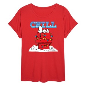 Women's - Peanuts - Snoopy Chill Oversized Graphic T-Shirt - 1 of 4
