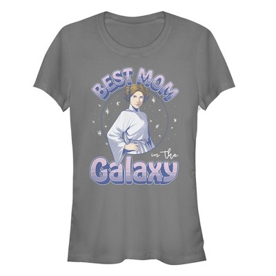 Juniors Womens Star Wars Mother's Day Best Mom In Galaxy T-shirt ...