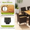 Tangkula 9 Pieces Patio Dining Set for 8 Outdoor Rectangular Acacia Wood Table and PE Rattan Chairs with Umbrella Hole - 2 of 4