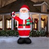 Gemmy 12-ft Lighted Santa Holding a Candy Cane and Gift Christmas Inflatable - 2 of 3