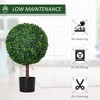 NicBex Artificial Ball Boxwood Topiary Trees Plants Indoor, Faux Fake Plants in Pot, Perfect for Home Office Living Room Decor, Set of 2 - 4 of 4