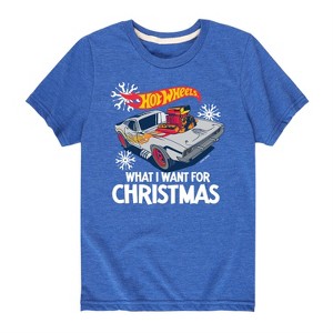 Boys' - Hot Wheels - Happy Holidays Car Track Short Sleeve Graphic T-Shirt - 1 of 4