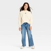Girls' Embroidered Oversized Fleece Crew - art class™ - 4 of 4