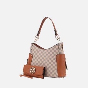 MKF Collection Penelope Circular Print Women’s Shoulder Bag with matching wallet by Mia K - 1 of 3