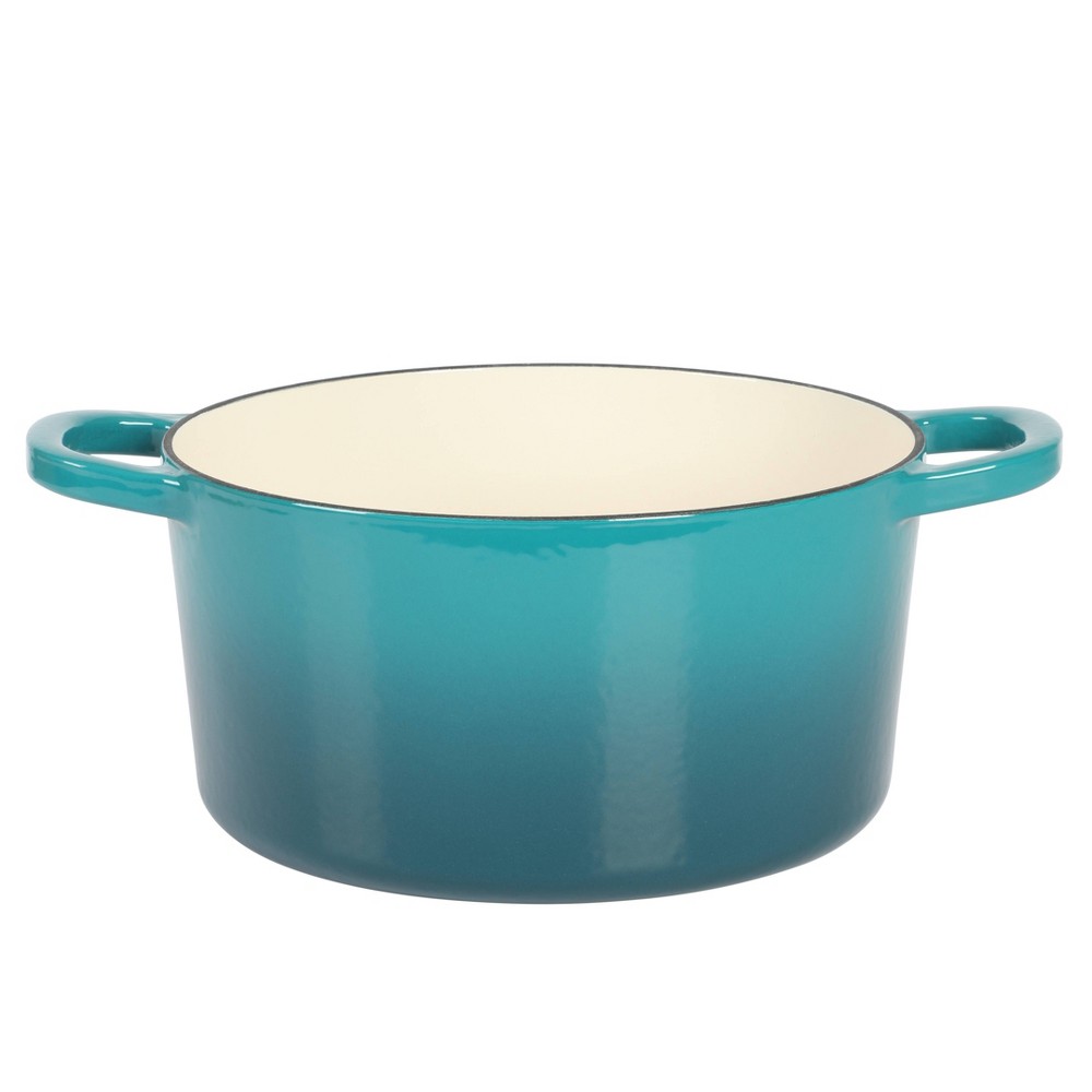 Crock-Pot 6qt Artisan Round Dutch Oven Teal Ombre