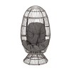 Okak Modern PE Wicker Patio Egg Chair Rattan Accent Chairs with Comfy Upholstery Outdoor&Indoor,Chic Accent Chair for Porch,Backyard&Garden,Gray - 2 of 4