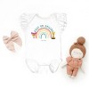 The Juniper Shop Mini Smiley Keep On Smiling Rainbow Flutter Sleeve Bodysuit - 2 of 4