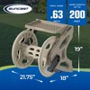 Suncast Handler 200 Foot Resin Wall Mounted Outdoor Garden Hose Reel, Taupe - 3 of 4