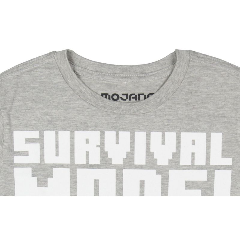 Minecraft Boys' Creeper TNT Survival Mode Graphic Print T-Shirt, 3 of 4