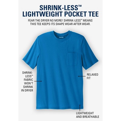 KingSize Shrink-Less Lightweight Pocket Crewneck T-Shirt
