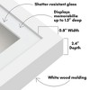 Americanflat 8x10 Shadow Box Frame with Shatter-Resistant Glass - Use as 6x8 Frame with Mat or 8x10 Frame Without Mat - White - 3 of 4