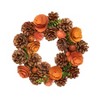 Transpac Foam 10.24 in. Multicolor Harvest Pinecones and Bloom Candle Ring - 2 of 4