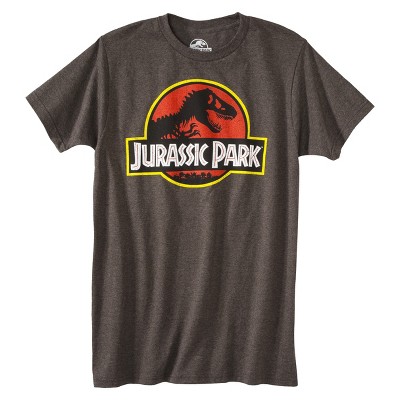 Men's Jurassic Park Short Sleeve Graphic T-shirt Charcoal Heather