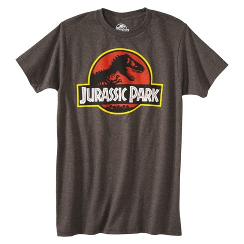 Men's Jurassic Park Short Sleeve Graphic T-Shirt Charcoal Heather S