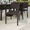 Martha Stewart Bedford Set of 2 Indoor-Outdoor Stackable Patio Dining Armchairs in Rattan Wicker - 2 of 4