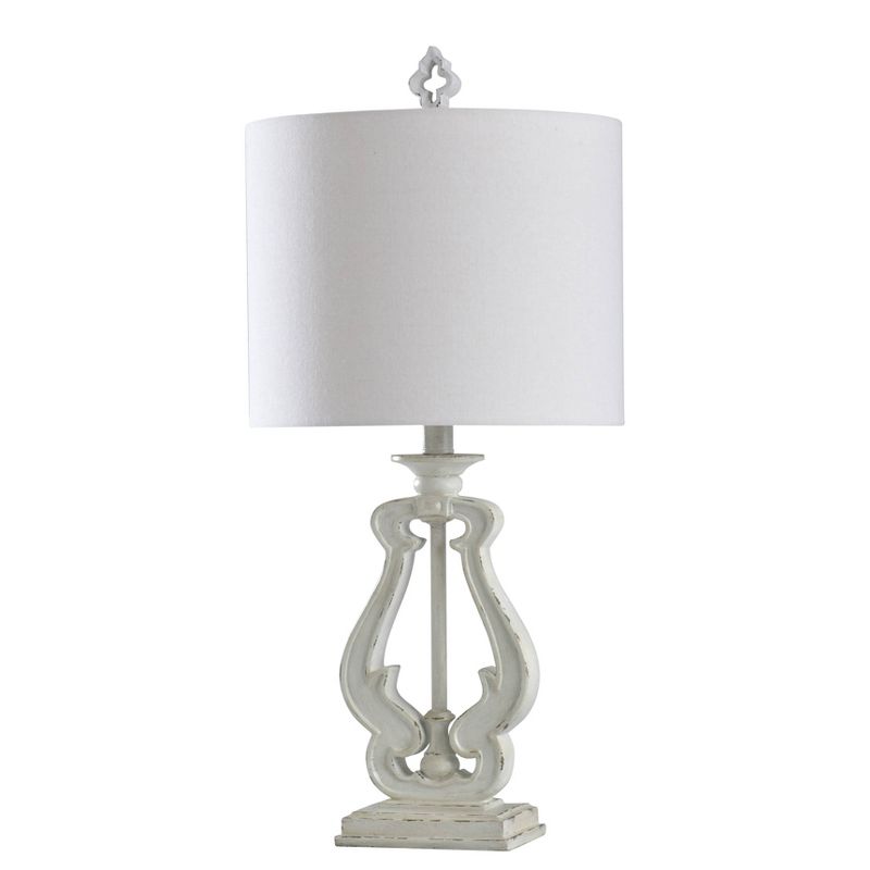 Robert Table Lamp Distressed White - StyleCraft, 1 of 7