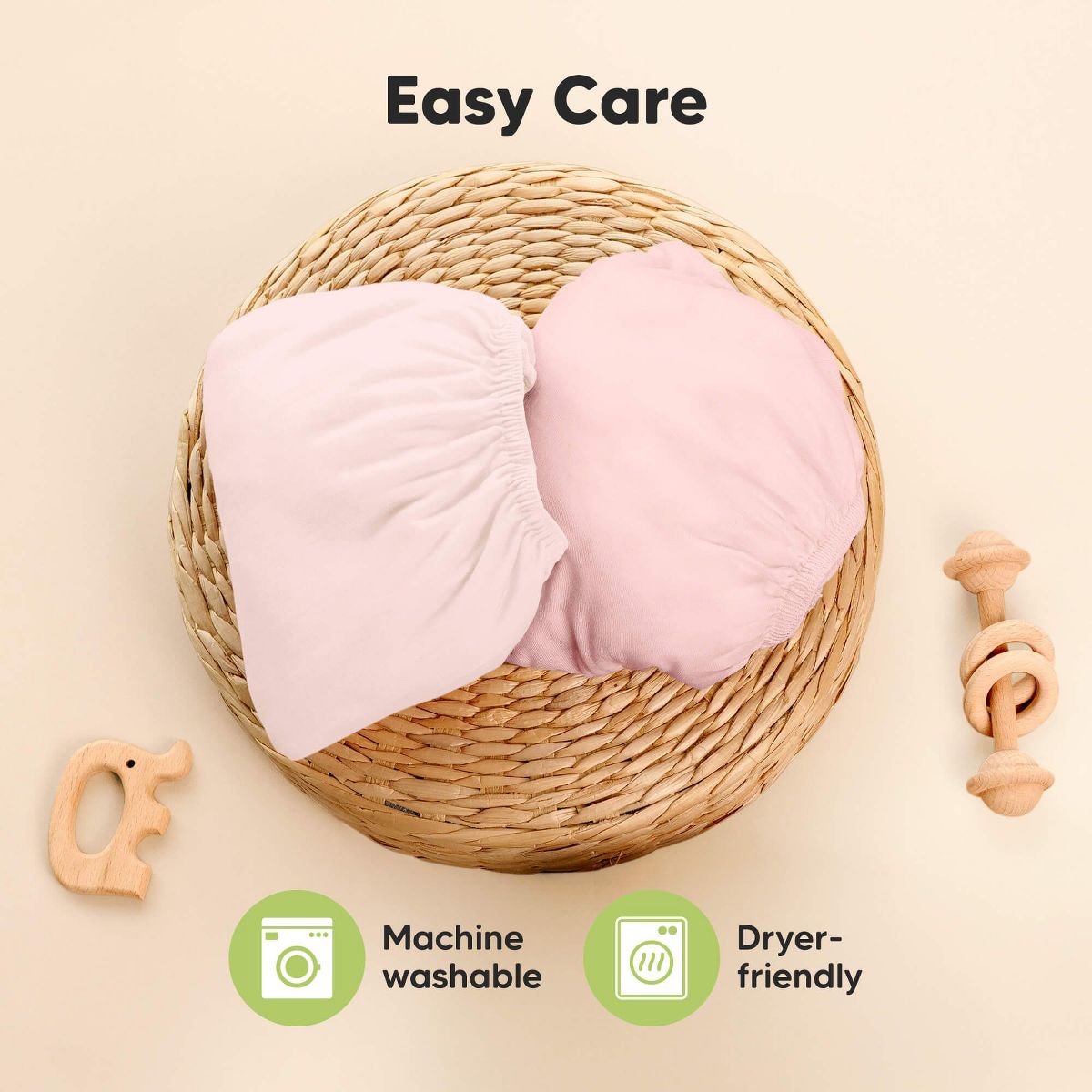 KeaBabies 2-Pack Isla Mini Crib Sheets, Pack and Play Sheets Fitted, Pack N Play Sheets, 38x26 Fitted Crib Sheet - thumbnail 7