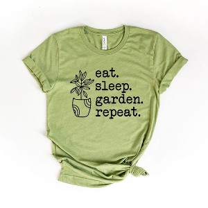 Simply Sage Market Women's Eat Sleep Garden Repeat Short Sleeve Graphic Tee - 1 of 4