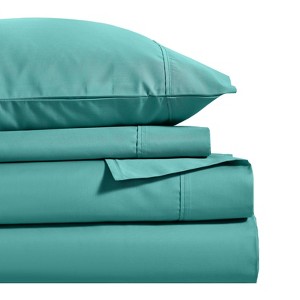 600 Thread Count Cotton Blend 4 Piece Deep Pocket Soft and Silky Sheet Set by Blue Nile Mills - 1 of 4