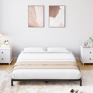 Metal Bed Frame,Heavy Duty Steel Slats Support Platform Bed with Under Bed Storage for Bedroom Apartment-No Box Spring Needed,Noise Free,Easy Assembly - 1 of 4