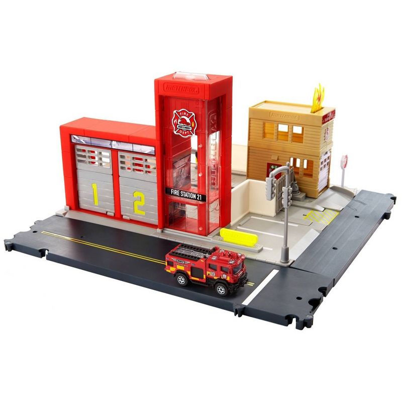 Matchbox Action Drivers Matchbox Fire Station Rescue Playset, 5 of 10
