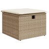Garden Stool Black PE Rattan Small Water-resistant materialsvidaXL - 2 of 4