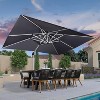 PURPLE LEAF 10' X 13' Patio Umbrella Outdoor Rectangle Umbrella Silvery Cantilever Outdoor Umbrella for Garden Deck Pool Patio - 2 of 4