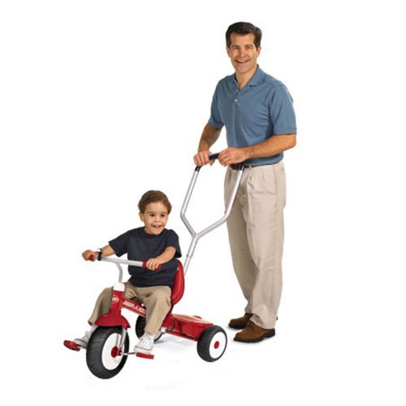 Radio Flyer Deluxe Steer and Stroll Kids Tricycle, 3 of 8