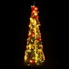 Christmas Tree Artificial Christmas Tree with Stand Pop-up 100 LEDs Green vidaXL - 2 of 4