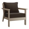 WestinTrends Avalon Outdoor Modern HDPE Patio Club Chairs with Deep Seat Cushions (Set of 2) - 4 of 4