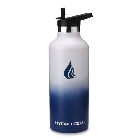 32oz Navy/white Hydro Cell Standard Mouth Stainless Steel Water Bottle