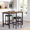 VASAGLE Bar Stools, Set of 2 PU Upholstered Breakfast Stool, Backless, Industrial, Dining Room Kitchen Counter Bar, Black Seat and Black Frame - 4 of 4