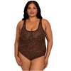 Curvy Couture Plus Size Women's Sheer Mesh Bodysuit - 2 of 4