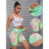 INSPIRE CHIC 2 Pcs Women's High Waist Tie Dye Tummy Control Workout Running Biker Thigh Slimmers - 3 of 4