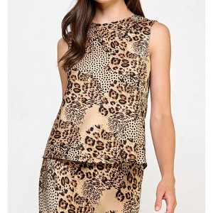 Women's Sleeveless Animal Printed Top - ELLISON - 1 of 3