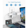 Itopfox USB Wall Charger with Outlet Extender, 3-Port Charging Station for Cruise, Bathroom, Office, Dorm Essentials, Includes USB C Port - 2 of 4