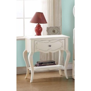 Royal Hampton Wood Nightstand By Edalene, Pearl White - 1 of 1