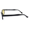 The Original KD's Biker Shades Sunglasses By PCSUN. Black Frame w/ Yellow Lenses - 3 of 4