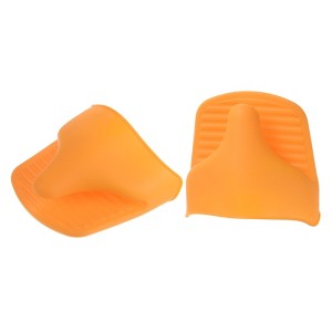 Unique Bargains Silicone Oven Pot Holder Oven Mitts 2 Pcs - 1 of 4