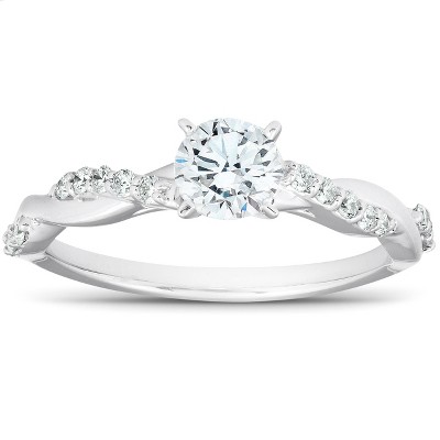 Monogram Infini Engagement Ring, White Gold and Diamond