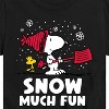 Boys' - Peanuts - Snoopy and Woodstock Snow Much Fun Short Sleeve Graphic T-Shirt - 2 of 4