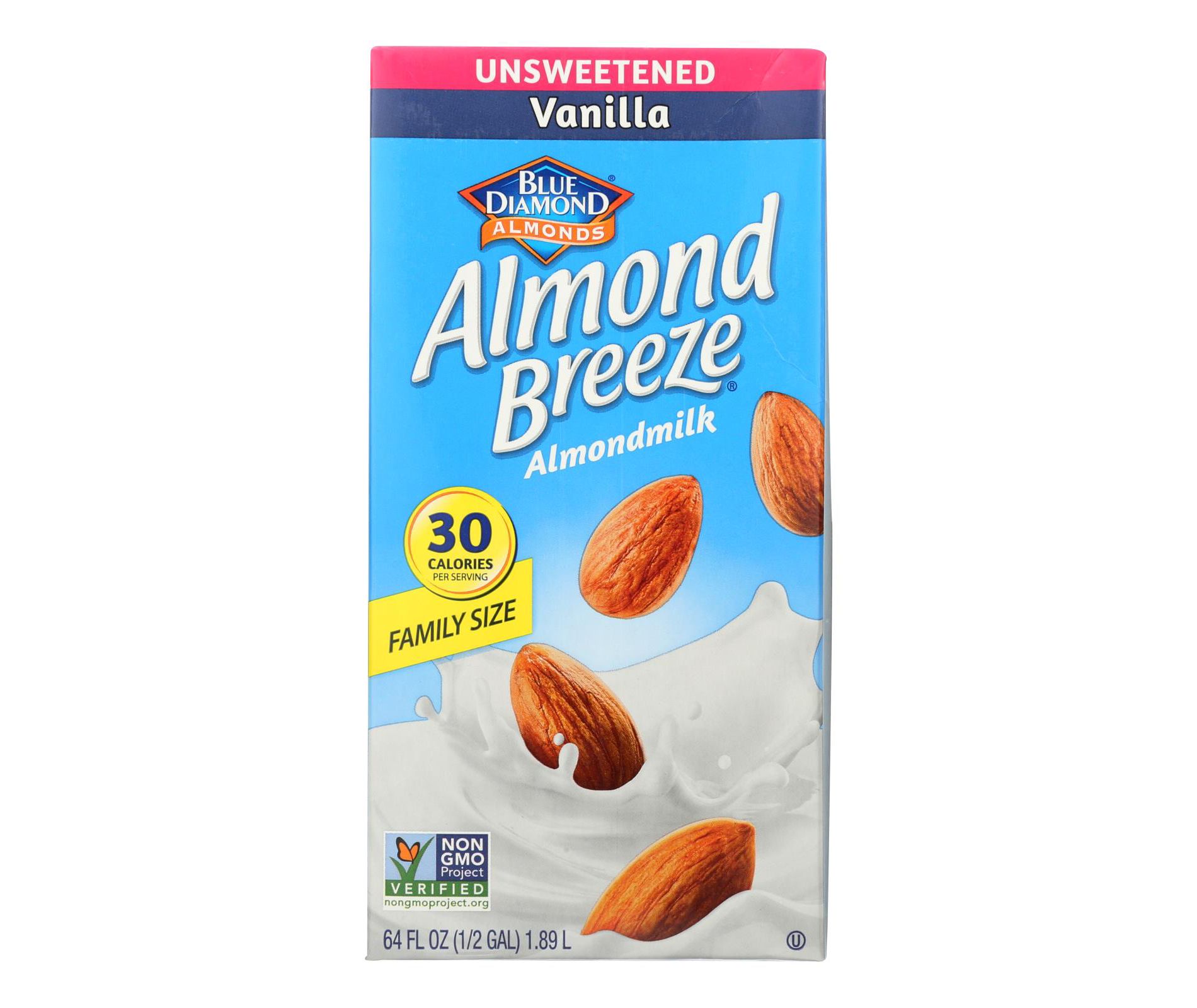 Almond Breeze Unsweetened Vanilla Almond Milk - Case of 8/64 oz