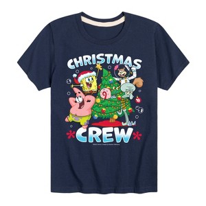 Boys' - SpongeBob SquarePants - Christmas Crew Short Sleeve Graphic T-Shirt - 1 of 4