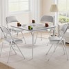 GustoWave 33.6/47 in Square Folding Card Table with PU Cushion - Portable Metal Foldable Table for Games, Camping, Office, and Living Room - 2 of 4