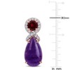 EVERLY JEWELRY | Rose Plated Sterling Silver 31.07 CT TGW Amethyst Garnet White Topaz Earrings - 2 of 4