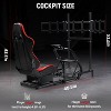 Dardoo Racing Simulator Cockpit with Triple Monitor Stand & Red Seat Fits Logitech, Thrustmaster & Fanatec No Wheel, Pedals or Handbrake - 2 of 4