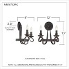 Noble 3-Light Rustic Black Chandelier - 3 of 4