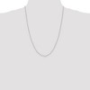 Black Bow Jewelry 1.65mm Sterling Silver D/C Solid Elongated Cable Chain Necklace - 2 of 4
