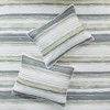 Sapphtopaz 6-Piece Watercolor Coastal Stripe Reversible Quilt Set, Printed Sheet Set with Throw Pillows, Sheets Bed Set for Women, Men, Kids & Teens - 3 of 4