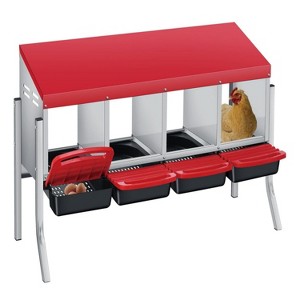 GustoWave Roll-Away Nesting Boxes for Chickens Coop - 1 of 4